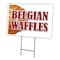 Signmission Belgian Waffles Yard Sign & Stake outdoor plastic coroplast window, C-2436-DS-Belgian Waffles C-2436-DS-Belgian Waffles - alternate 1